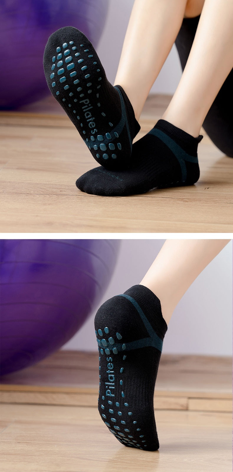 Chaussettes antidérapantes Yoga & Pilates confortables