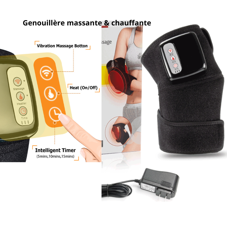 Genouillère Electrique Chauffante & Massante -Soulagement