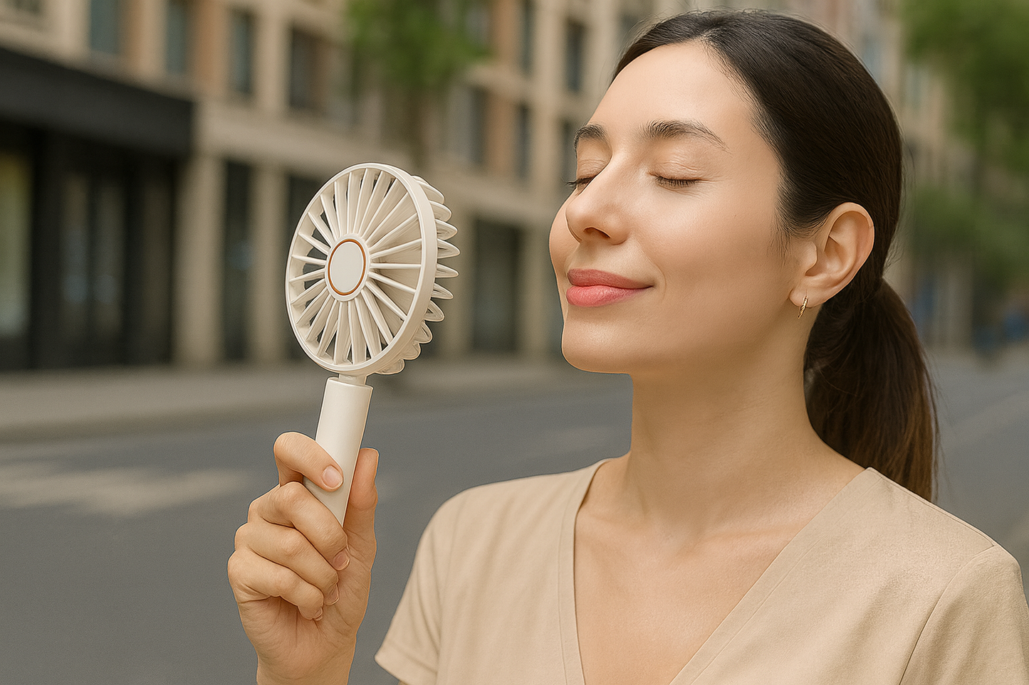 Ventilateur avec poignée plus courte