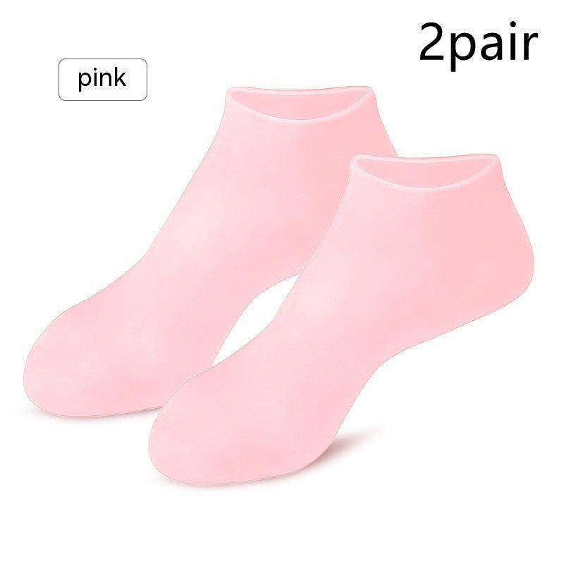 Chaussettes Hydratantes en Silicone réutilisables - Lot 2 Soin Pieds Secs