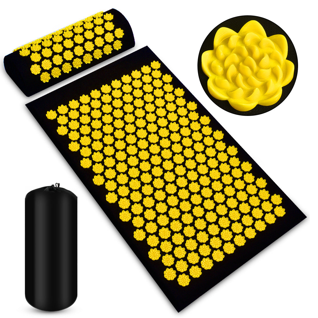 Tapis & Oreiller Fleurs  Lotus Yoga - Stimulez vos points d'acupression