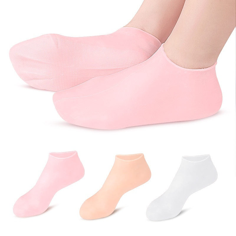 Chaussettes Hydratantes en Silicone réutilisables - Lot 2 Soin Pieds Secs