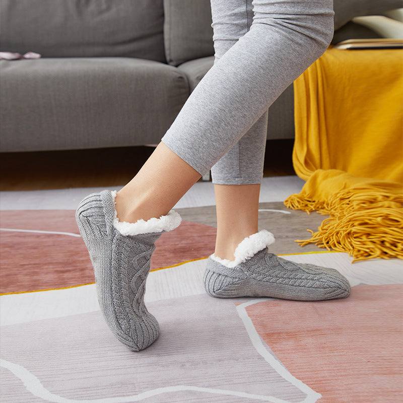Chaussettes d'intérieur Antidérapantes en Sherpa pour Adultes et Enfants - Confort & Chaleur