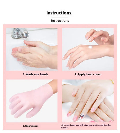 Gants & Chaussettes Hydratants  en Silicone Réutilisables