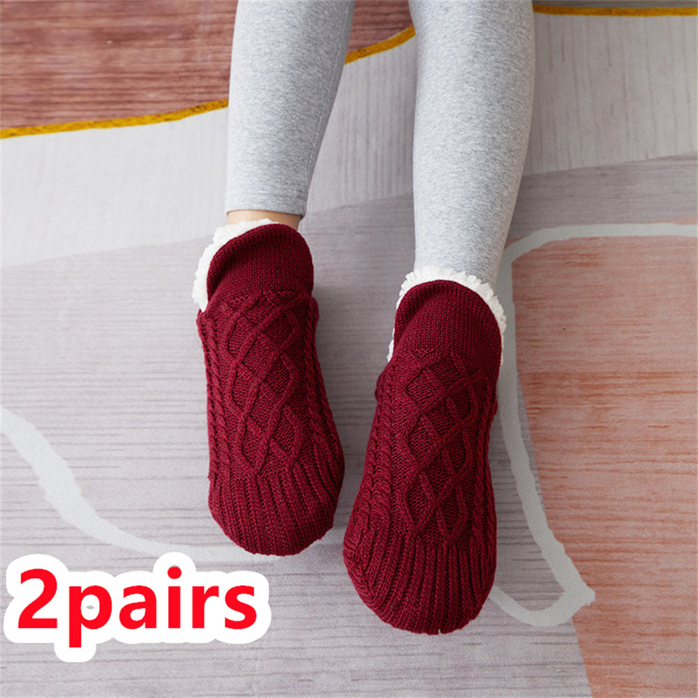 Chaussettes d'intérieur Antidérapantes en Sherpa pour Adultes et Enfants - Confort & Chaleur