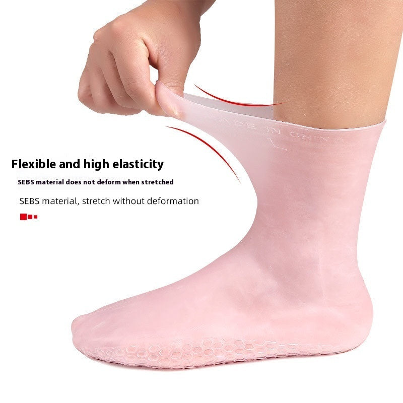 Chaussettes Montantes Hydratantes en Silicone Réutilisables – Soin Pieds Secs