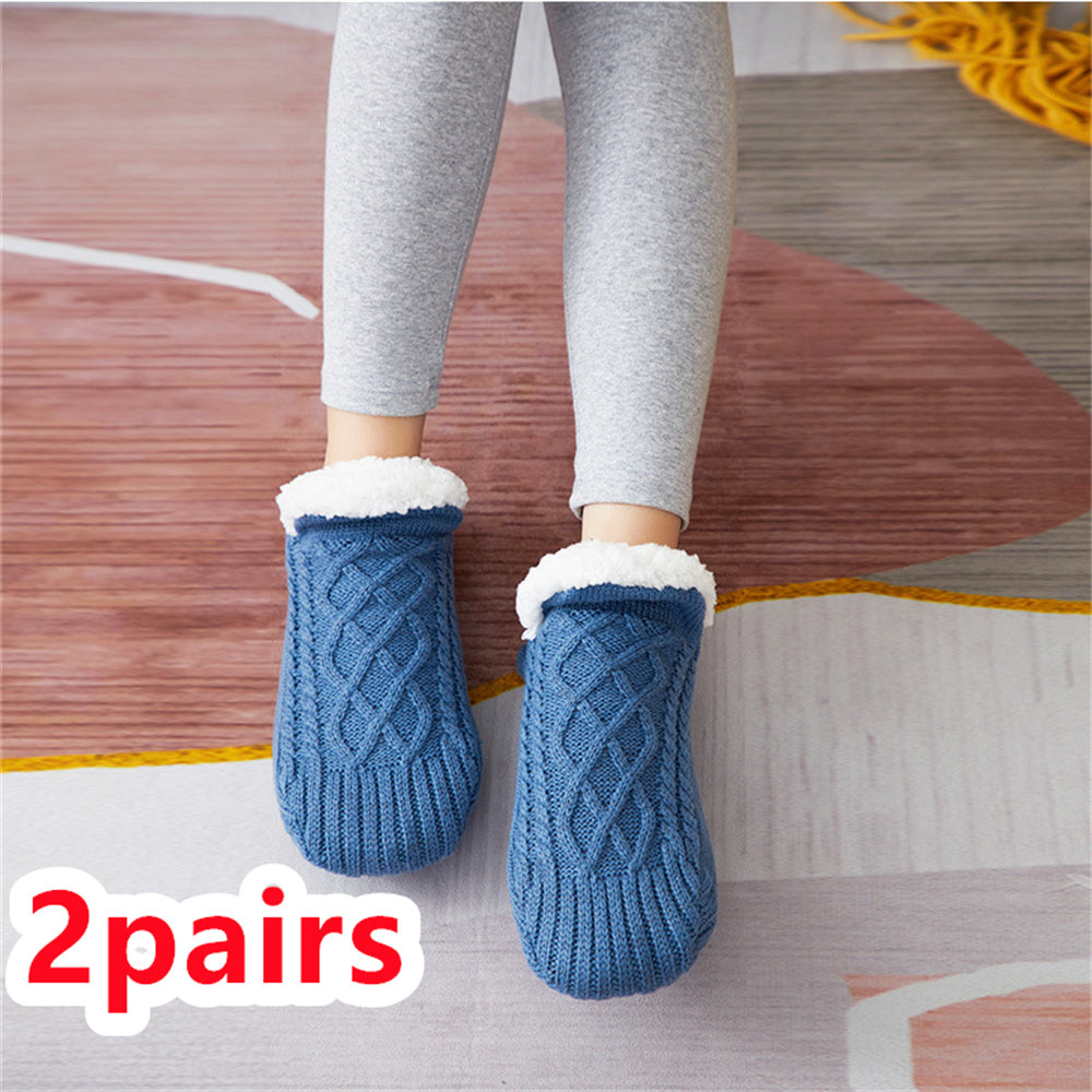 Chaussettes d'intérieur Antidérapantes en Sherpa pour Adultes et Enfants - Confort & Chaleur