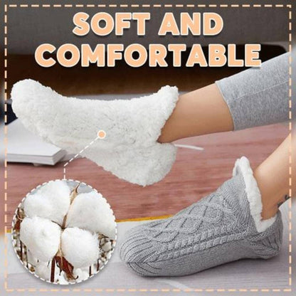 Chaussettes d'intérieur Antidérapantes en Sherpa pour Adultes et Enfants - Confort & Chaleur
