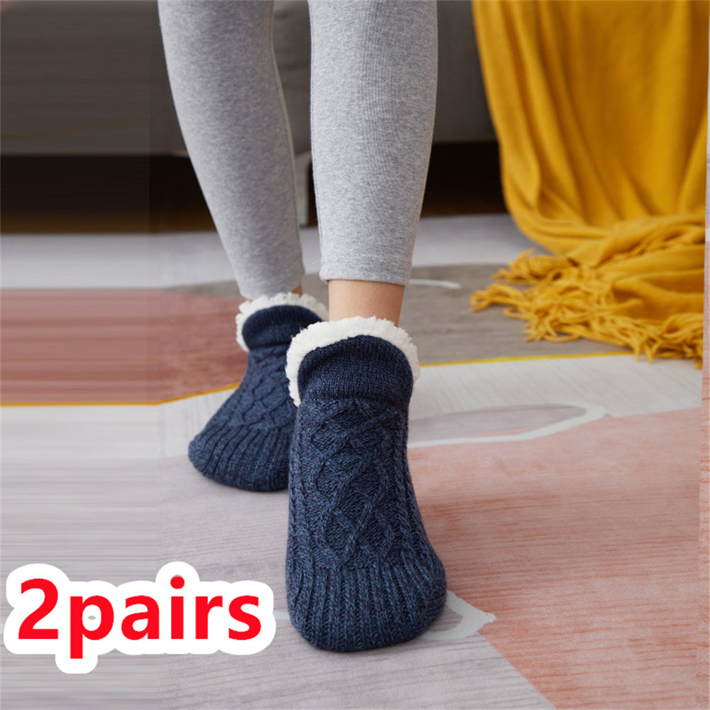 Chaussettes d'intérieur Antidérapantes en Sherpa pour Adultes et Enfants - Confort & Chaleur