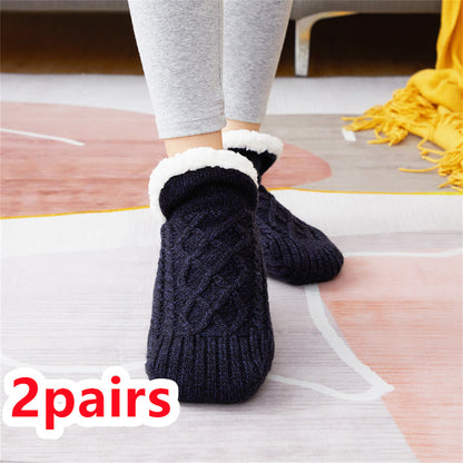 Chaussettes d'intérieur Antidérapantes en Sherpa pour Adultes et Enfants - Confort & Chaleur