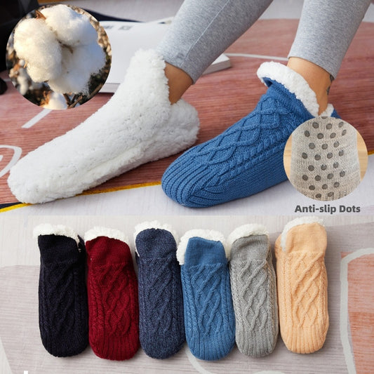 Chaussettes d'intérieur Antidérapantes en Sherpa pour Adultes et Enfants - Confort & Chaleur