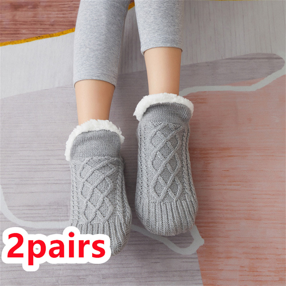 Chaussettes d'intérieur Antidérapantes en Sherpa pour Adultes et Enfants - Confort & Chaleur