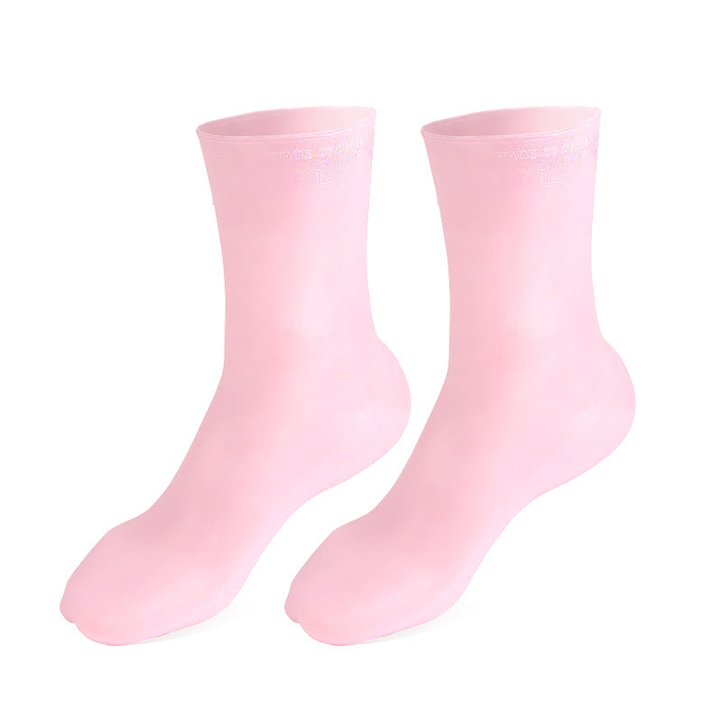 Chaussettes Montantes Hydratantes en Silicone Réutilisables – Soin Pieds Secs