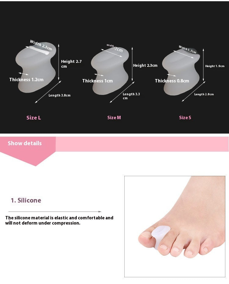 Séparateurs d'Orteils en Silicone - Confort et Soin des Pieds
